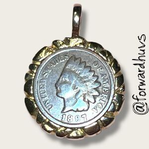 1897 Indian Head Penny Necklace Pendant
